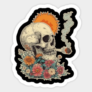 Skull chillin Sticker